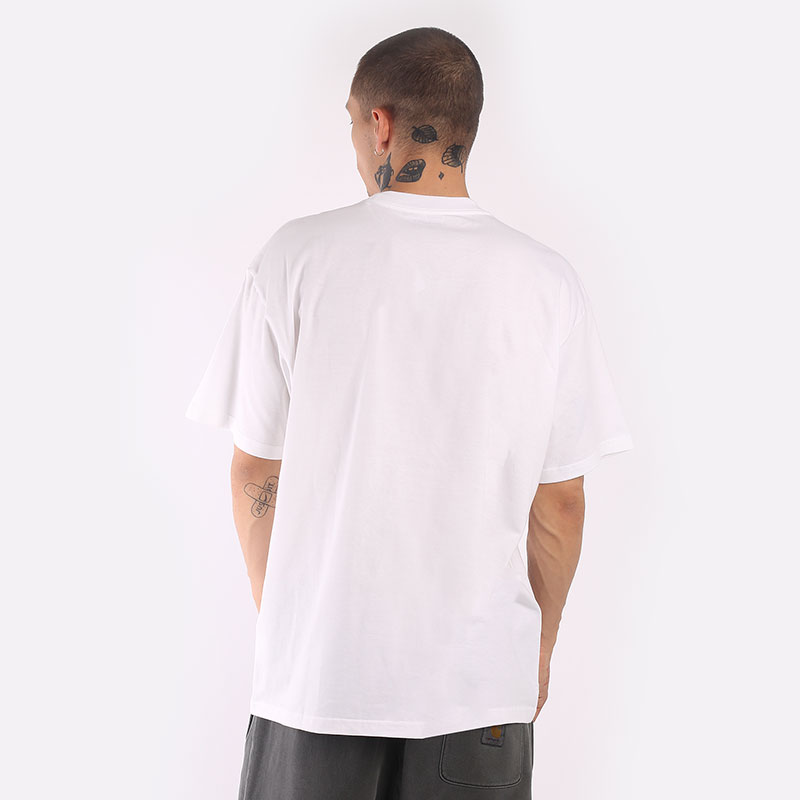 мужская белая футболка Carhartt WIP S/S Stretch Pocket T-Shirt I031831-white - цена, описание, фото 3